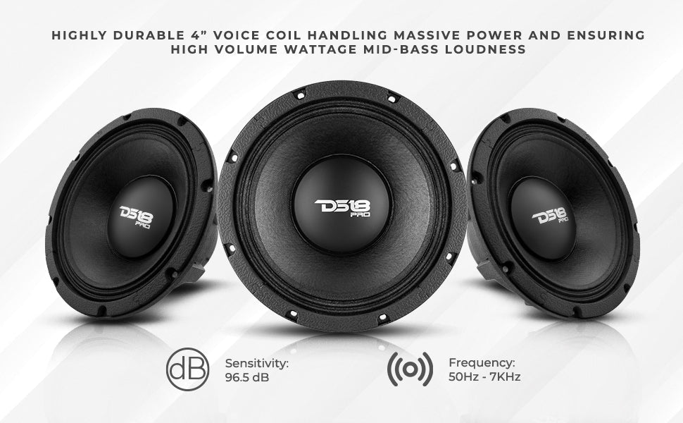 PRO 10" Neodymium Mid-Bass Loudspeaker 1000 Watts Rms 8-Ohm - DS18