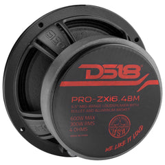 PRO-ZXI 6.5" Mid-Range Bullet Loudspeaker Neodymium/Ferrite Magnets | 300W RMS 4-Ohm - DS18