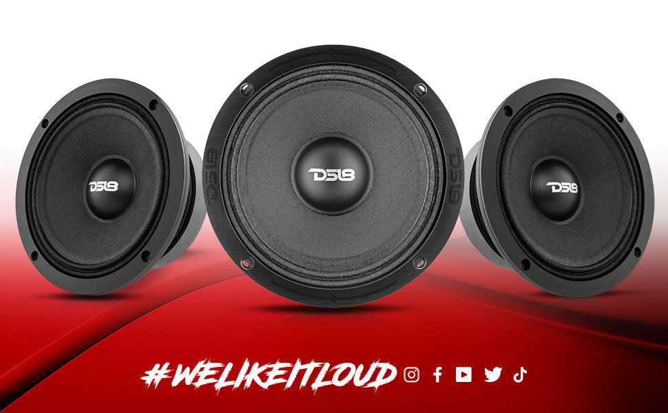 PRO-ZXI 6.5" Mid-Range Loudspeaker With Neodymium/Ferrite Magnets 300 Watts Rms 8-Ohm - DS18