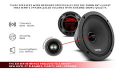 PRO-ZXI 8" Mid-Range Bullet Loudspeaker Neodymium/Ferrite Magnets | 350W RMS 4-Ohm - DS18