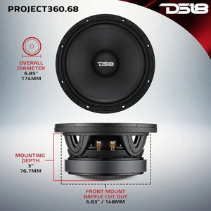 PROJECT360 - High-Sensitivity Mid-High Loudspeakers with Rotating Recone Design For Quick Repair 8-Ohm - DS18