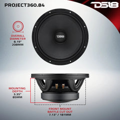 PROJECT360 - High-Sensitivity Mid-High Loudspeakers with Rotating Recone Design For Quick Repair 4-Ohm - DS18