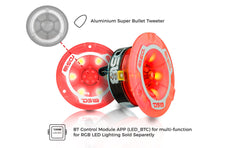 3.8" Super Bullet Tweeter with 1" Aluminum Voice Coil with RGB LED Lights - DS18