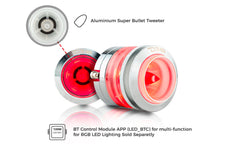2.3" Neodymium Super Bullet Tweeter 1" Titanium Voice Coil with RGB LED Lights - DS18