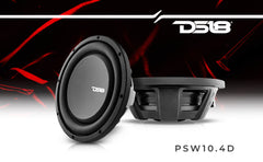 PS Shallow-Mount Water Resistant 10" Subwoofer | 500W RMS DVC 4-Ohm - DS18