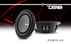 PS Shallow-Mount Water Resistant 10" Subwoofer | 500W RMS Single Voice Coil 4-Ohm - DS18