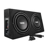10" Active Subwoofer Shallow Enclosure with 10" Passive Subwoofer For Pickup Trucks - DS18