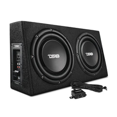 10" Active Subwoofer Shallow Enclosure with 10" Passive Subwoofer For Pickup Trucks - DS18