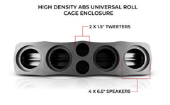 37” Universal Roll Cage Enclosure - 4x 6.5” Speakers and 2x 3.78” Tweeters - DS18