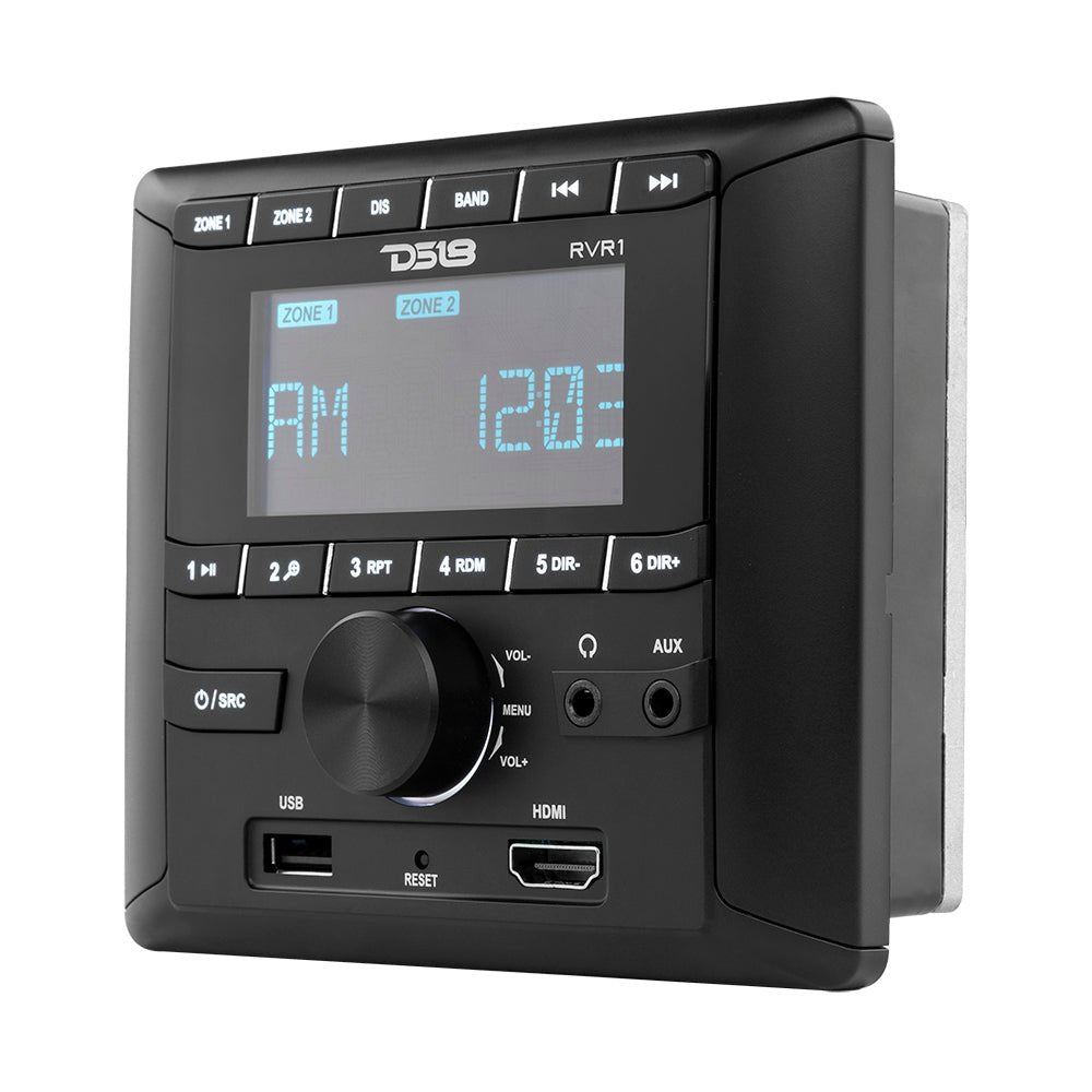 RV and Trailers Headunit 2.75" LCD screen , 2 Zones, 4 volts Output,HDMI, BT, RDS 4 X 50 Watts - DS18