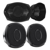 6x9” Hybrid Motorcycle Speaker Bundle – Slim 2-Way Loudspeakers + Sealed ABS Baffles (Pair) | IP65 Water-Resistant, High