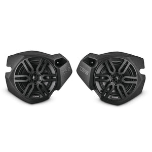 Polaris RZR Front Kick Panel Pods with 6.5” Active Speakers and Bluetooth - DS18