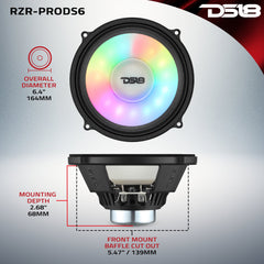 Polaris RZR-PRO 2020-Up 6.5" Dashboard Speakers with Digital LED Lighting – 150W RMS, Neodymium Magnet, OEM Fit - DS18