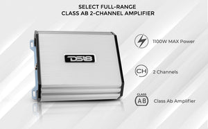 DS18 SELECT S-1100.2 – Class AB 2 Channel Full Range Amplifier – 1800 Watts - DS18