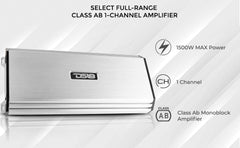 DS18 SELECT S-1500.1 – Class AB 1 Channel Monoblock Amplifier – 1500 Watts - DS18