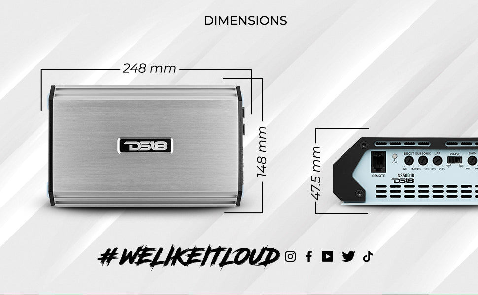 DS18 SELECT S-3500.1D Class-D 1-Channel Monoblock Amplifier 3500 Watts - DS18