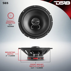 SELECT 6.5" 2-Way Coaxial Speaker | 180W RMS 4-Ohm - DS18