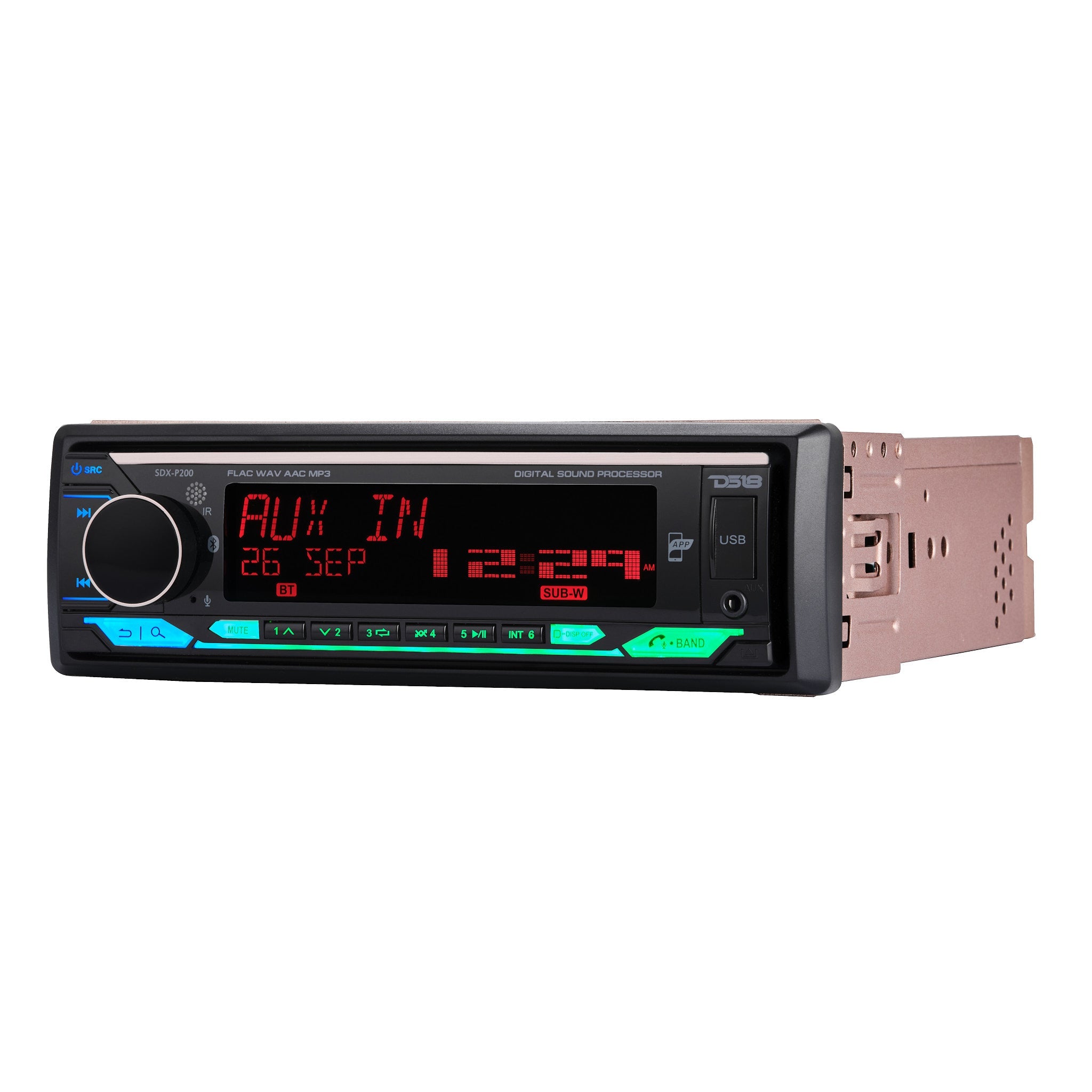 High Power 240 Watts RMS (4 x 60) Digital Media Receiver | Single Din | DSP | APP | Bluetooth Audio and Calling Head Unit |