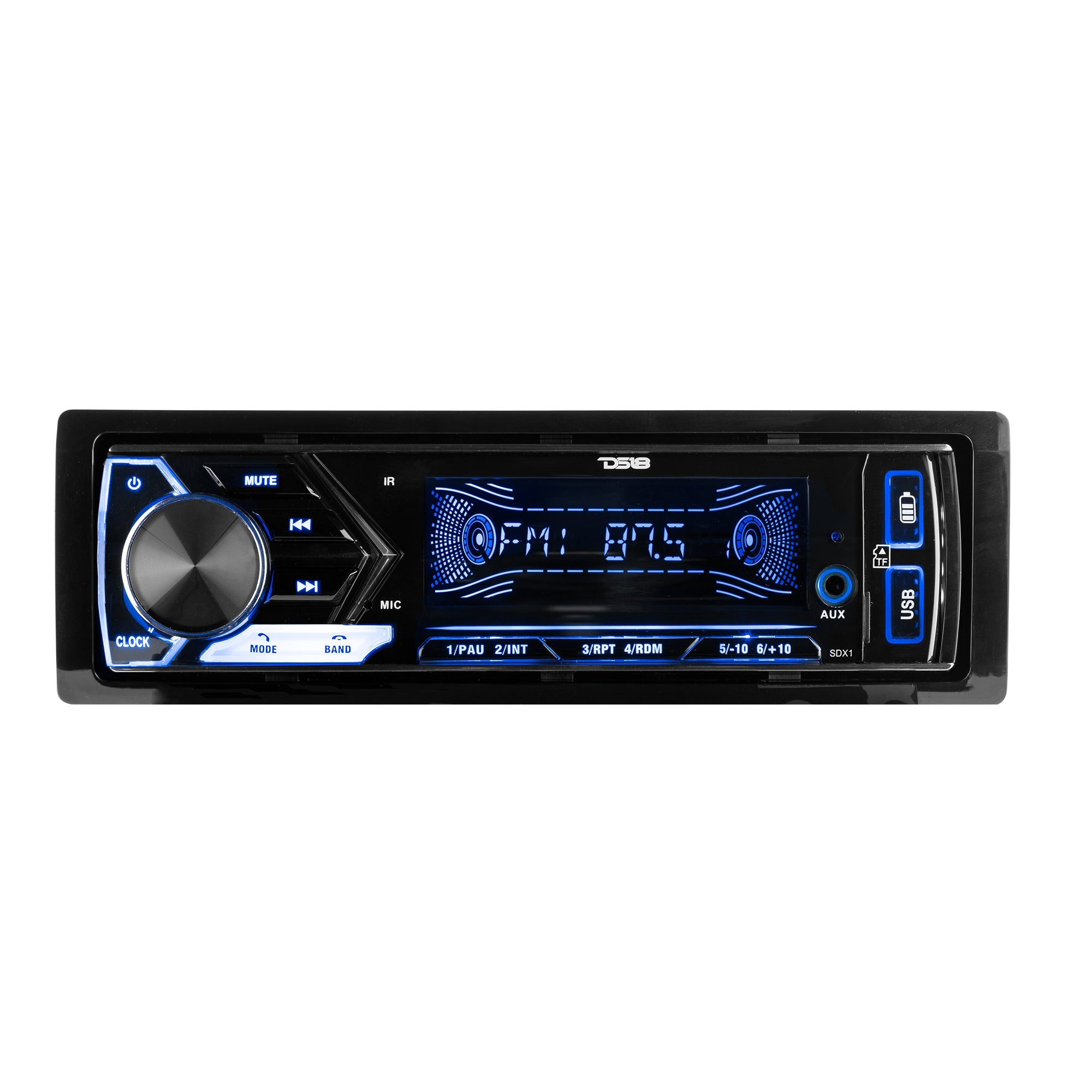 Single-DIN Digital Media Receiver Mech-Less Player, Bluetooth, Dual USB ,7 Volt Preouts - DS18