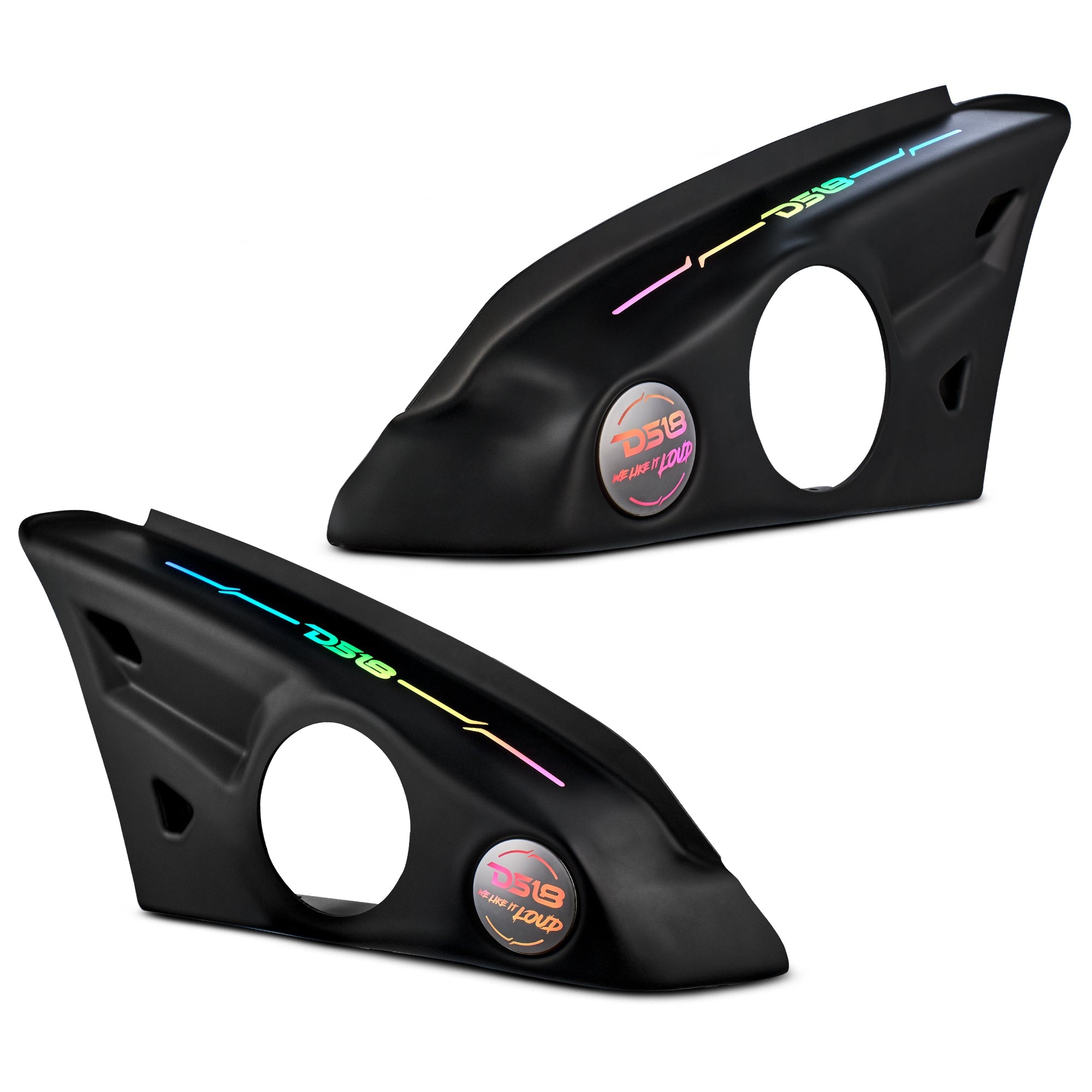 Polaris Slingshot Arm Rest Empty Enclosure With Digital Led Lights fits 2 x 6.5" Speakers | 2015 - Current - DS18