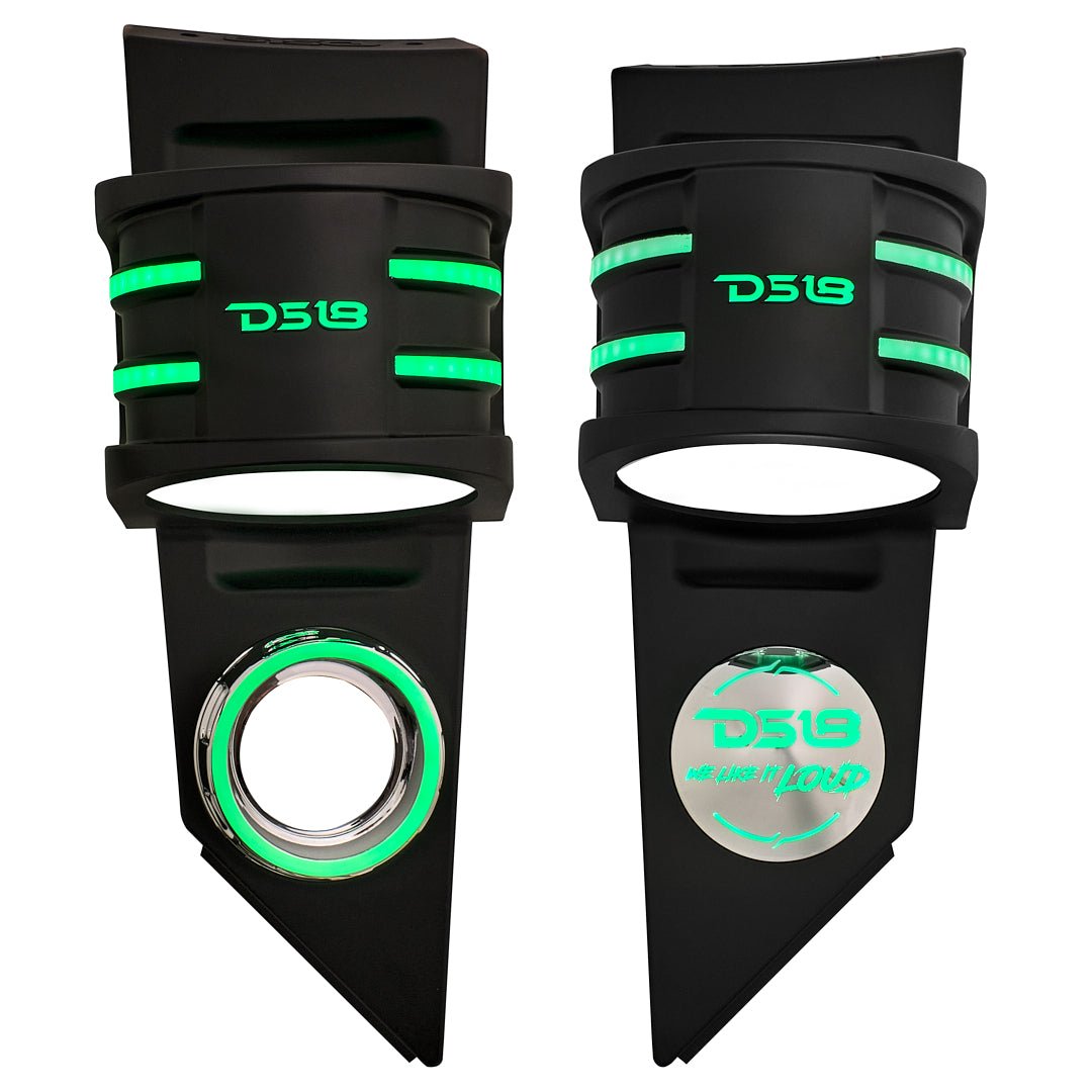 Polaris Slingshot Headrest Empty Enclosure With Digital LED Lights fits 4 x 6.5" Speakers | 2015 - Current - DS18