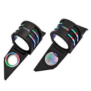 Polaris Slingshot Headrest Empty Enclosure With Digital LED Lights fits 4 x 6.5" Speakers | 2015 - Current - DS18
