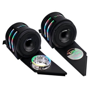 Polaris Slingshot Headrest Empty Enclosure With Digital LED Lights fits 4 x 6.5" Speakers | 2015 - Current - DS18