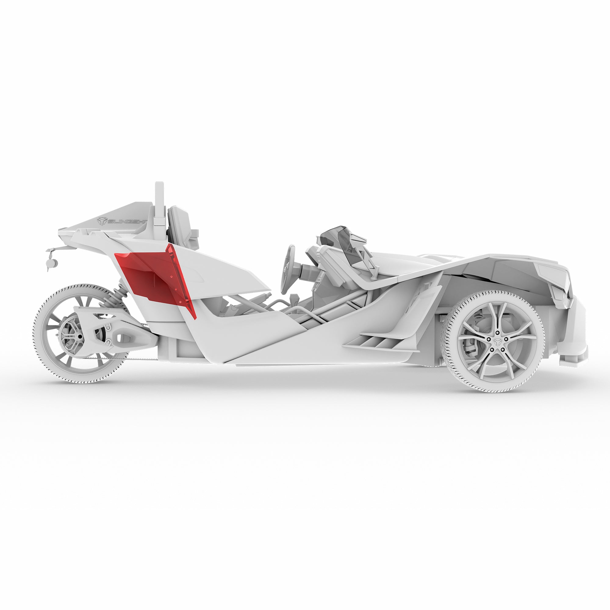 Polaris Slingshot Rear 10" Subwoofer Empty Enclosure - Fits Either Passenger or Driver Side | 2015 - Current - DS18