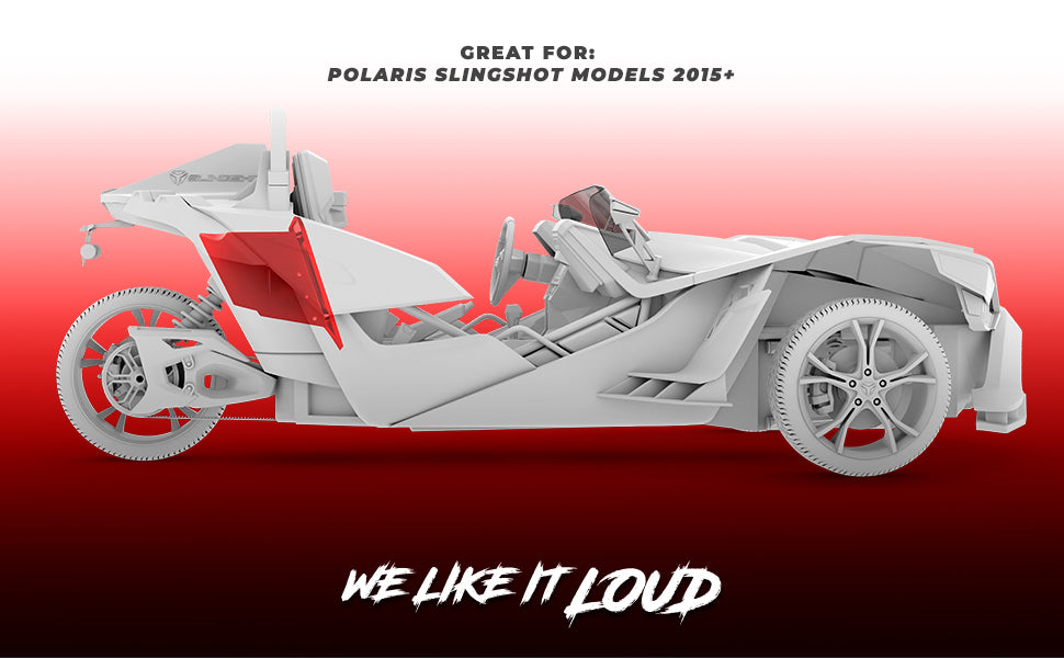 Polaris Slingshot Rear Subwoofer Enclosure Loaded | NXL-10SUB/BK and RGB LED Lights | Fits Either Passenger or Driver Side |