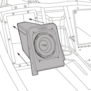 Polaris Slingshot Loaded Rear Sealed 10" Subwoofer Enclosure | Fits Either Passenger or Driver Side | 2015 - Current - DS18