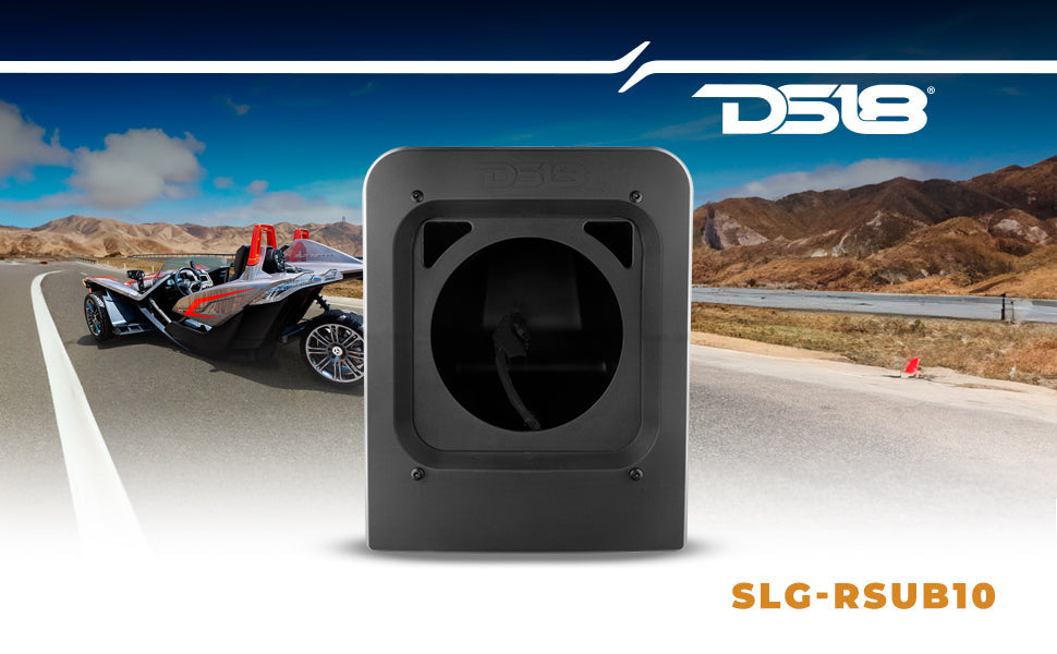 Polaris Slingshot Rear 10" Subwoofer Empty Enclosure - Fits Either Passenger or Driver Side | 2015 - Current - DS18