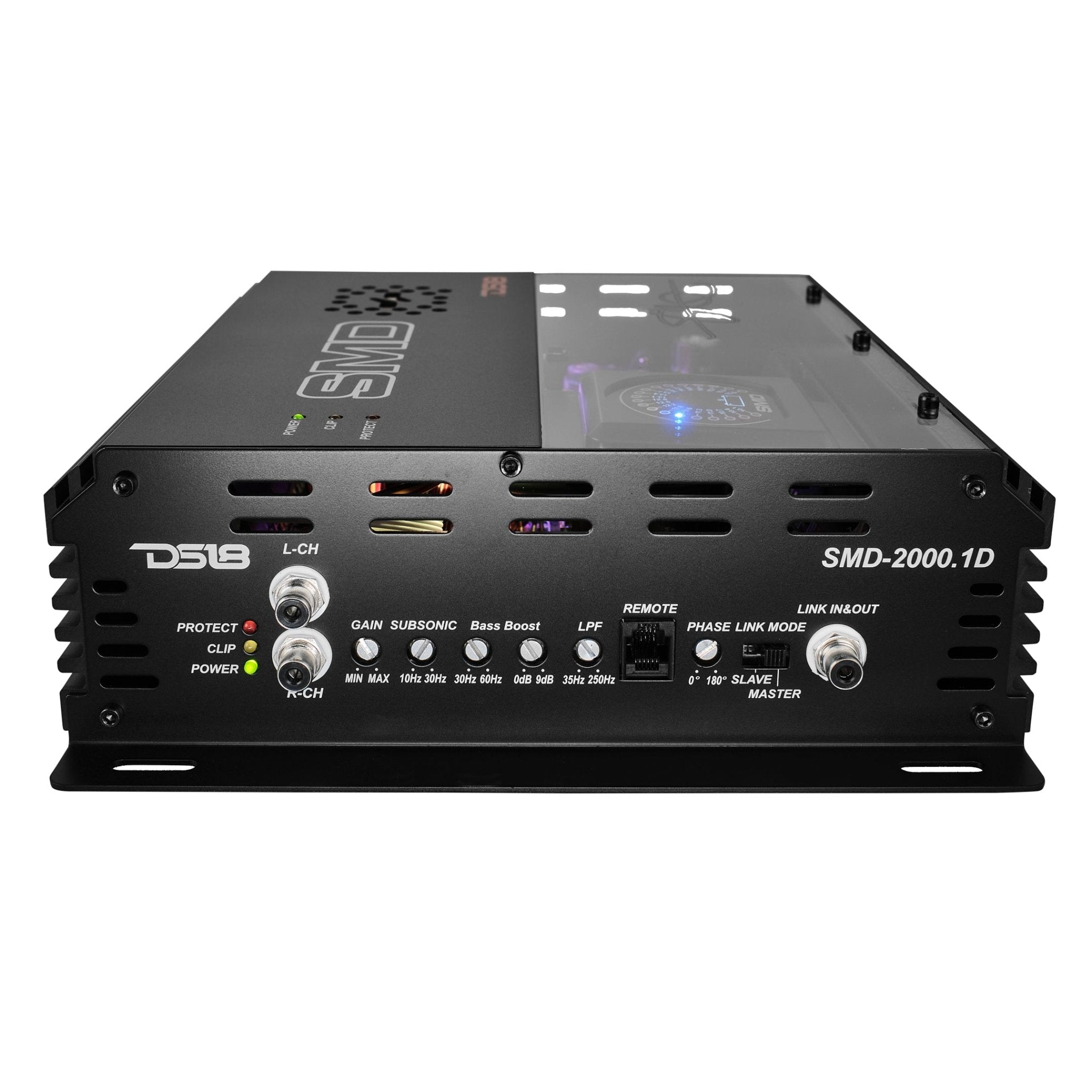 SMD Monoblock Amplifier with VM-1 Voltmeter and Digital LED Lights 2000W RMS at 1-ohm - Steve Meade Designs - DS18