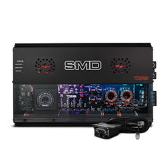 SMD 4-Channel Class AB Amplifier with VM-1 Voltmeter and Digital LED Lights 4 x 500W at 2-Ohm - Steve Meade Designs - DS18
