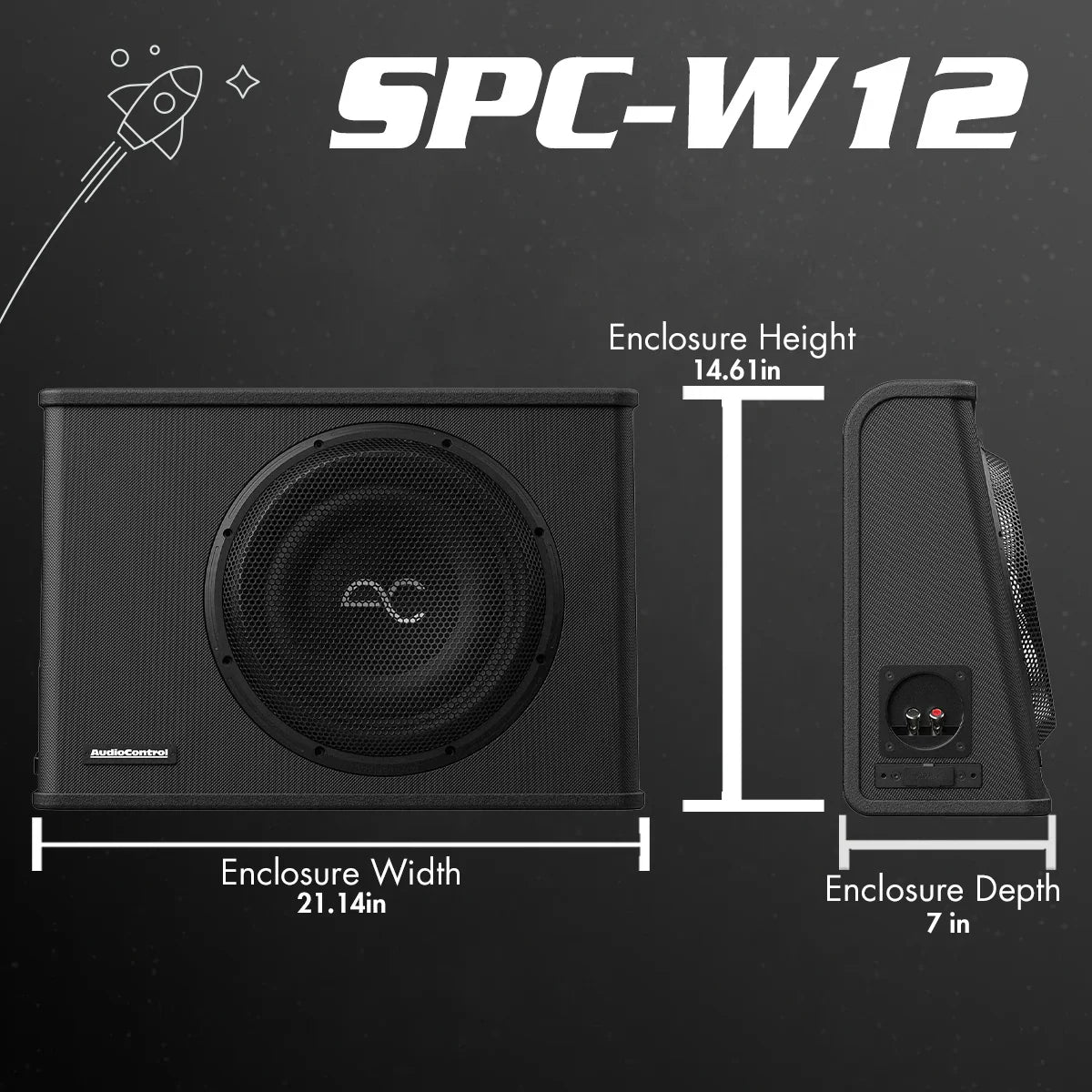 Space Series Sealed Wedge Subwoofer Enclosure, 400W RMS | 10" 12"