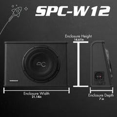 Space Series Sealed Wedge Subwoofer Enclosure, 400W RMS | 10" 12"