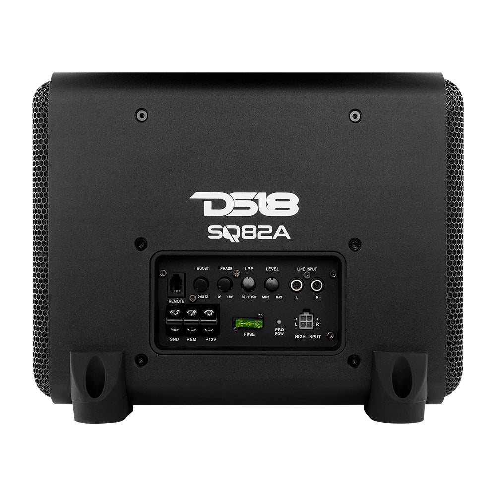 Dual 8" Loaded Amplified High End Aluminum Subwoofer Enclosure 300 Watts Rms - DS18