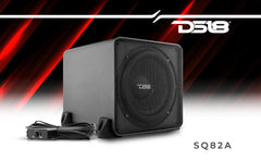 Dual 8" Loaded Amplified High End Aluminum Subwoofer Enclosure 300 Watts Rms - DS18