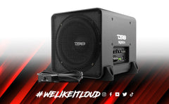 Dual 8" Loaded Amplified High End Aluminum Subwoofer Enclosure 300 Watts Rms - DS18