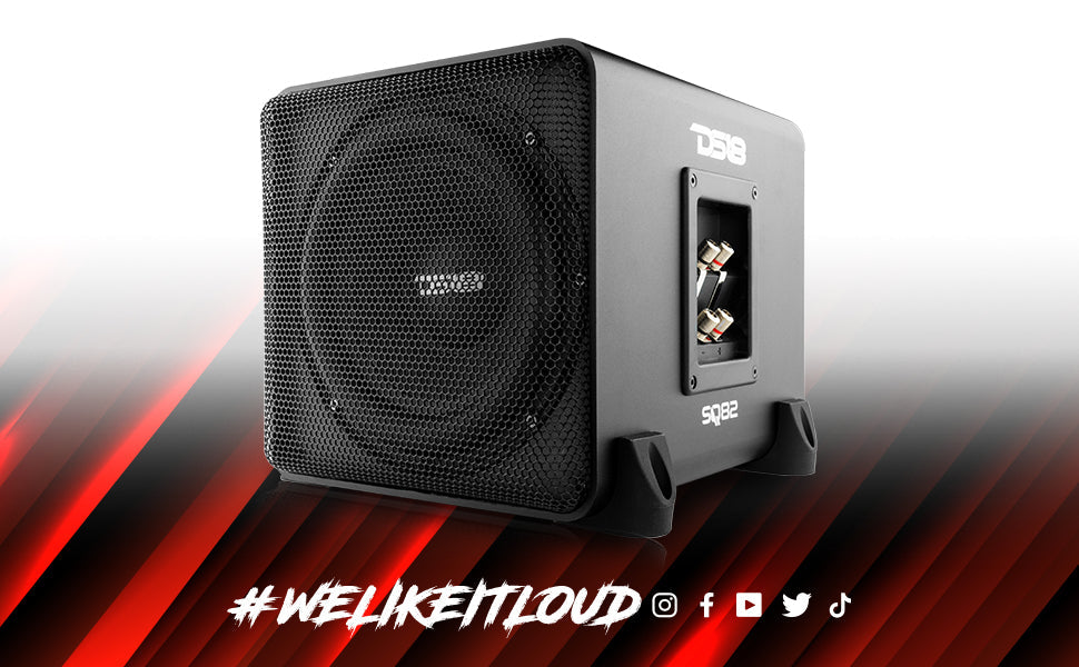 Dual 8" Loaded High End Aluminum Subwoofer Enclosure 300 Watts Rms - DS18
