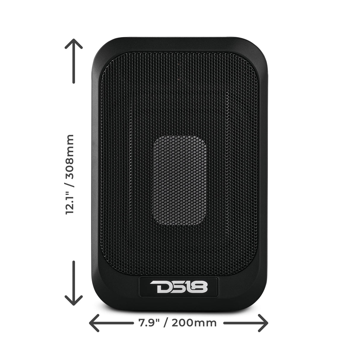 7x9" Amplified UnderSeat Subwoofer with a 4x6 Radiator 230 Watts Max - DS18