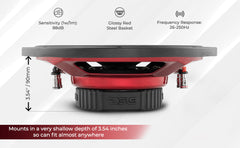SRW Shallow-Mount 12" Subwoofer 220 Watts Rms DVC 4-Ohm - DS18