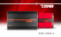SXE Class A/B 4-Channel Full-Range Amplifier 4 x 60 RMS @ 4-Ohm 1200 Watts - DS18