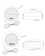 1.92" Dome Neodymium Tweeter with Aluminum Body 60 Watts 1" Silk 4-Ohm Vc - DS18