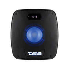 TLV 6.5" Amplified With Battery Self Powered Party Speaker With RGB LED Lights Bluetooth and TWS 200 Watts - DS18