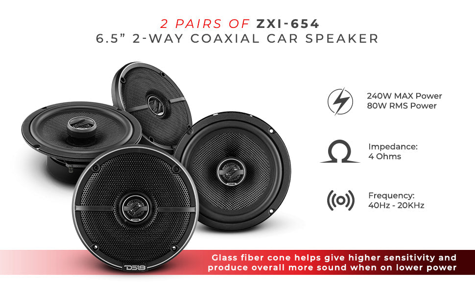 DS18 2014-2018 Toyota RAV4 Front and Back Doors Speakers Best Upgrade/Replacement Package 1600 Watts - DS18