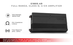 DS18 2005-2021 Toyota Tacoma Double and Access Cab Front and Back Doors Speakers Best Upgrade/Replacement Package 1800 Watts