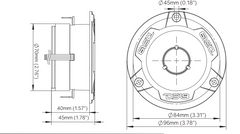 3.8" Super Bullet Tweeter with 1" Aluminum Voice Coil with RGB LED Lights - DS18