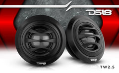 2.5" Dome Neodymium Tweeter with Aluminum Body 50 Watts 1" Silk 4-Ohm Vc - DS18