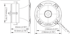 3.8" Super Bullet Tweeter 120 Watts 1" Aluminum 4-Ohm Vc with RGB LED Lights - DS18