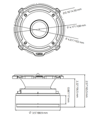 DS18 PRO-TW320.8 4" Super Tweeter with Bullet 8 Ohms (Single) - DS18